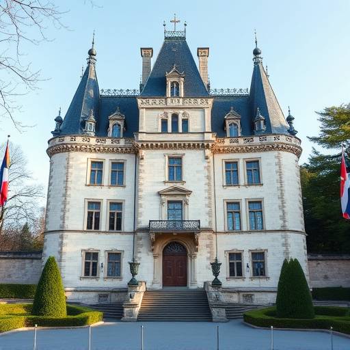 Faäade principale du château de Valenäay, vue de face